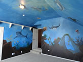 Under Ocean Life Mural Painted in a Playroom